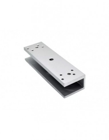 ACCESORIO EN U PARA MONTAJE DE CERRADURA MAGNETICA EN PUERTAS DE VIDRIO 180 KG 