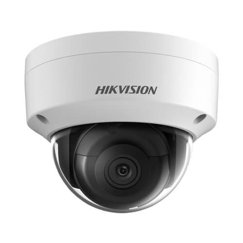 CÁMARA IP HIKVISION DOMO  4 MPX, 2,8MM, IR30M , H.265+, 120DBWDR, . RANURA MICRO SD, MICRÓFONO INCORPORADO 12VDC Y POE IP67, IK10
