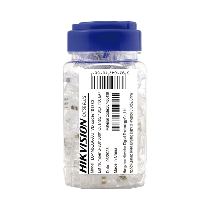 Plug RJ45 Hikvision Cat.5E (100 u)