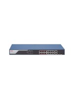SWITCH SMART HIKVISION 16 PUERTOS POE, 2 GB UPLINK RJ45, 250W