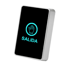 [B-REX-TOUCH-LED] PULSADOR BOTON EXIT TOUCH TACTIL LUMINOSO 86 MM X 50 MM X 21 MM, NA/NC/COMÚN