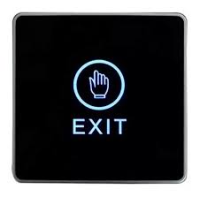 [ZPE-02NT] PULSADOR BOTON EXIT TOUCH TACTIL LUMINOSO 86 MM X 86 MM X 21 MM, NA/NC/COMÚN