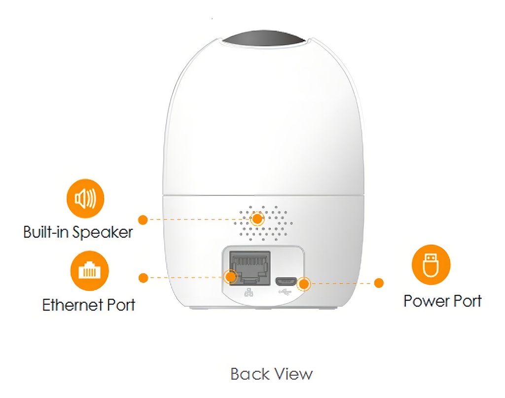 CÁMARA IP DOMO IMOU WI-FI, RANGER 2, COBERTURA DE 360°, H2.65, ALTA VOZ, MICRÓFONO