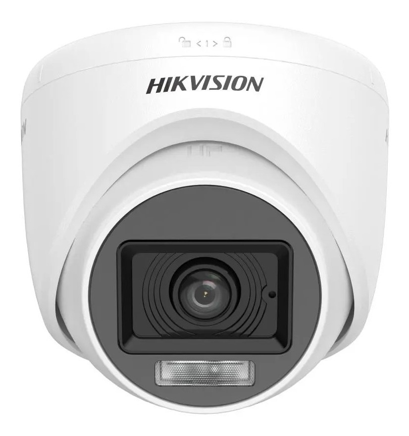 Cámara Seguridad Hikvision Domo 2mp Dual Light 20m Audio 2.8 Color Blanco