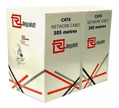 CABLE UTP CAT6 REGUVOLT INTERIOR VAINA GRIS LSZH PURO COBRE (305 MTS)