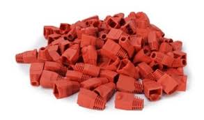 CAPUCHON ROJO RJ45 CAT5/CAT6 (X100)