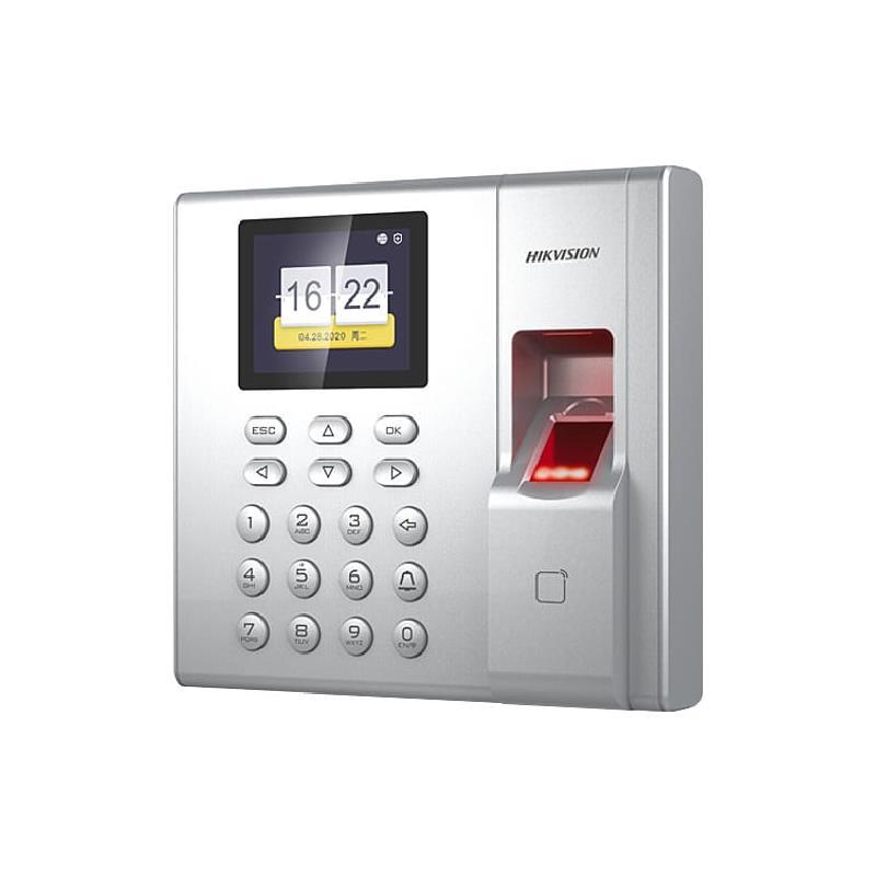 CONTROL DE ASISTENCIA HIKVISION, STANDALONE, LCD DISPLAY, LECTOR TARJETAS MIFARE, ALMACENAMIENTO 1,000 TARJETAS, 1,000 HUELLAS, 100,000 EVENTOS, REPORTES AUTOMÁTICOS