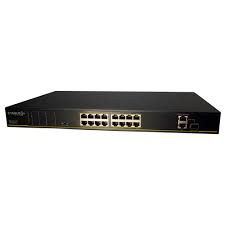 CYGNUS SWITCH CCTV ETHERNET 16 POE + 2 PUERTOS UPLINK (1XSFP) - 200W