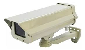 HOUSING PARA EXTERIOR, TAPA REBATIBLE, ALUMINIO BEIGE, 29 CM DE LARGO, SOPORTE 16 CM