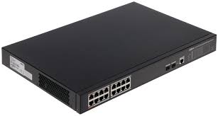 SWITCH DAHUA POE ADMINISTRABLE DE RED DE CAPA 2, 16 PUERTOS POE, 2 PUERTO BASE-X, TRANSMISIÓN POE A LARGA DISTANCIA, ADMITE HI-POE