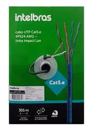 CABLE UTP INTELBRAS CCA COBREADO EXTERIOR VAINA NEGRA  (305 MTS)