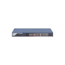 SWITCH HIKVISION 24 PUERTOS POE, 2 UPLINK GIGA, 400W