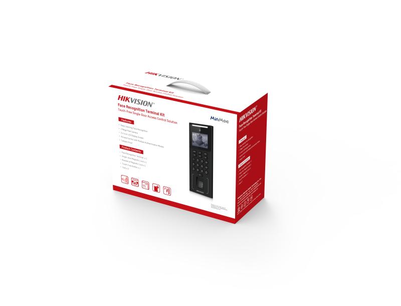 KIT DE CONTROL DE ACCESO HIKVISION DS-K1T321MFWX, PANTALLA LCD DE 2,4 PULGADAS, CERRADURA ELECTROMAGNÉTICA, BOTÓN DE SALIDA