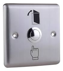 PULSADOR DE SALIDA METÁLICO GRANDE.EXIT  (8,50 CM X 8,50 CM)