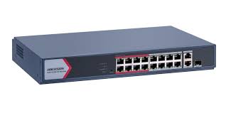 SWITCH HIKVISION ADMINISTRABLE, 16 PUERTOS POE 100MB, 1 COMBOS GIGABIT, 1 RJ45 GIGABIT