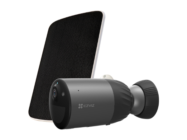 Cámara Ezviz bullet con Batería CS-BC1c (4K) + panel solar, Up to 180 Days of Battery Life (10,400 mAh), Supports Wi-Fi 6 Network (2.4 GHz