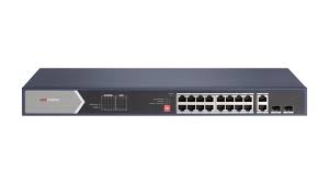 Switch PoE Hikvision 16 Puertos (4 Puertos PoE++ 90 W) , 2   Uplink Gb, 2  SFP,  225 Watts