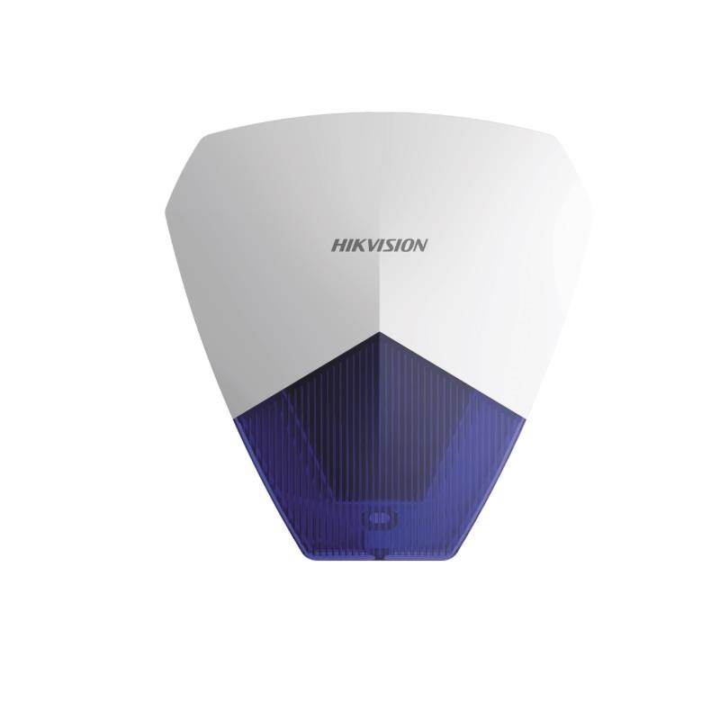 Sirena Hikvision cableada, con estrobo, Semi intemperie, 105 db, IP54