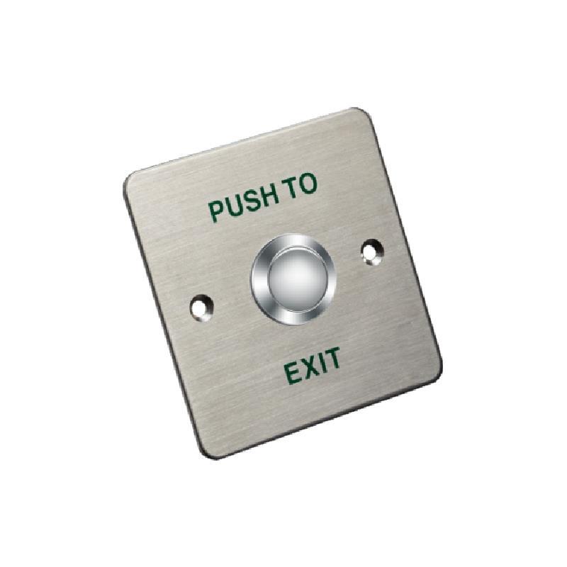 Botón salida Hikvision metálico con base de aluminio cuadrada (86x86x29mm)