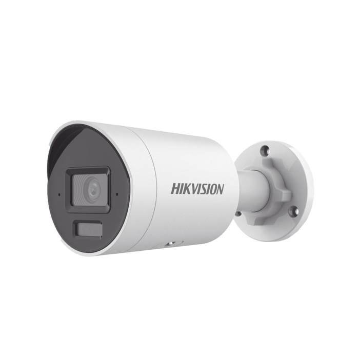 CAMARA HIKVISION IP 2 MPX BULLET, 2,8MM, Dual Light, Micrófono Integrado, 2.8 mm, 40 mts Luz Blanca + 40 mts IR, ACUSENSE,  Sirena, IP67, PoE