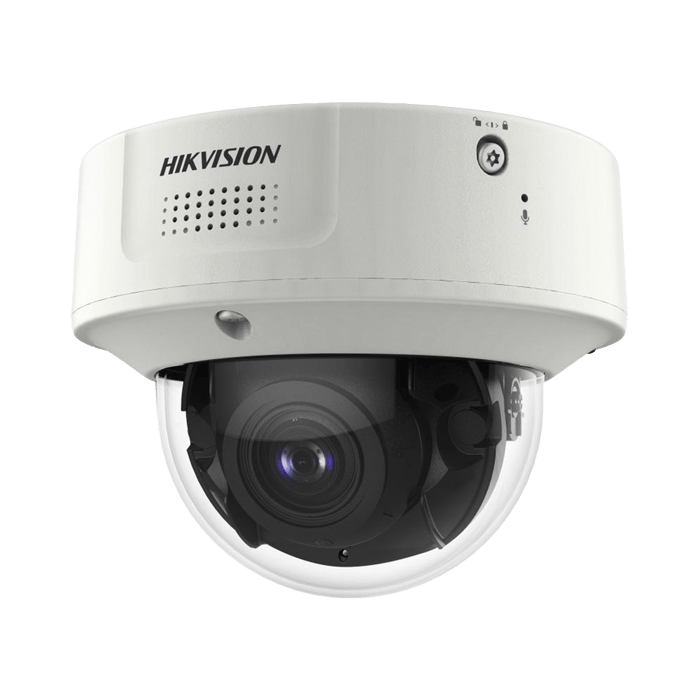CÁMARA DOMO IP HIKVISION 4 MPX, ZOOM 2.8-12MM, 40 mts IR EXIR, Micrófono, IP67, IK10, H.265+, Captura Facial