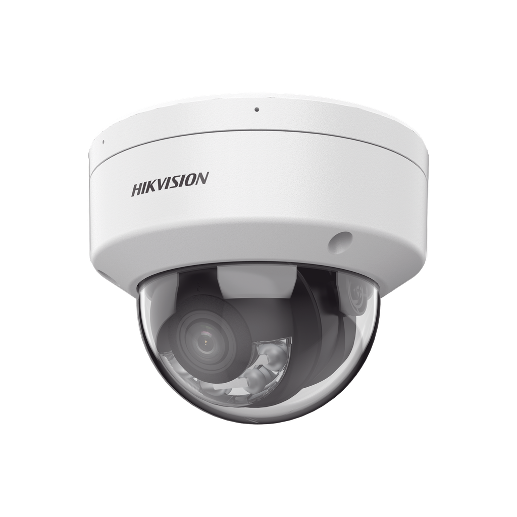 CAMARA HIKVISION IP 4MPX Domo IP, Lente 2.8 mm, Dual Light (40 mts IR + 40 mts Luz Blanca), Darkfighter S, IP67, IK10, Microfono