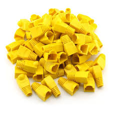 [RV-CAP-AM] CAPUCHON AMARILLO RJ45 CAT5/CAT6 (X100)