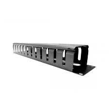 [RV-O-1U-TAP] ORGANIZADOR DE CABLE REGUVOLT DE 1U DE RACK DE 5 ANILLOS DE METAL C/TAPA DE METAL