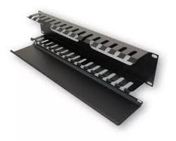 [RV-O-2U-TAP] ORGANIZADOR DE CABLE REGUVOLT DE 2U DE RACK DE 5 ANILLOS DE METAL C/TAPA DE METAL