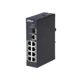 [PFS3110-8T] SWITCH POE INDISTRIAL DAHUA PARA BARRIOS 8 PUERTOS CON SFP