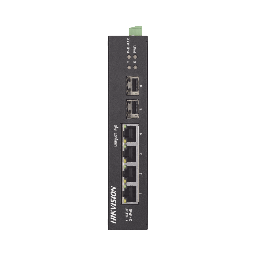 [DS-3T0506HP-E/HS] SWITCH HIKVISION NO ADMINISTRABLE INDUSTRIAL,  3 Puertos Gigabit PoE+, PoE++ , 2 SFP,  65 W 